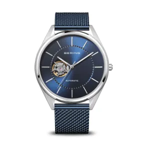 Reloj Bering automático hombre con esfera Open Heart azul