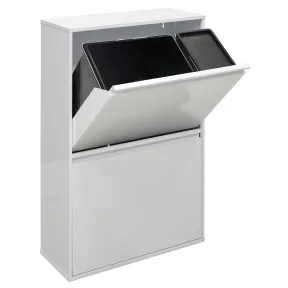 Cubo de Basura y Reciclaje de 4 Compartimentos Arregui 68 L