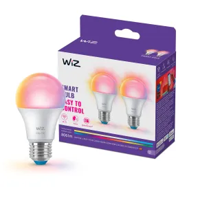 Bombillas WiZ A60 RGB E27 regulables - Pack de 2