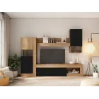 Muebles salón FERRARA en roble y negro