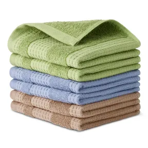 Paquete de 6 Paños de Cocina Ultraabsorbentes de Algodón Orgánico