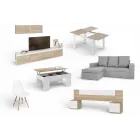 Mueble de salón completo con chaiselongue y mesa, Canyon Mediterráneo