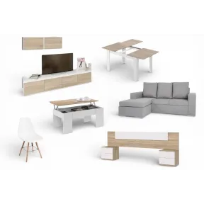 Mueble de salón completo con chaiselongue y mesa, Canyon Mediterráneo