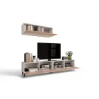 STIVLO Mueble TV Blanco y Roble Canadian para Salón