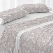 Juego de Sábanas 100% Algodón Nude para Cama 90 - Burrito Blanco