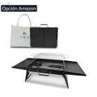 Barbacoa Plegable 47x34 cm para Camping y Jardín