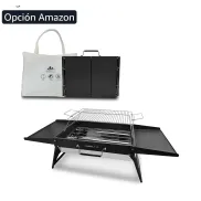 Barbacoa Plegable 47x34 cm para Camping y Jardín