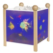 Lámpara blanca con diseño de peces mágicos