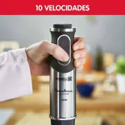 Batidora de Mano Quickchef 1000W, Inox, 3 en 1 y Picadora