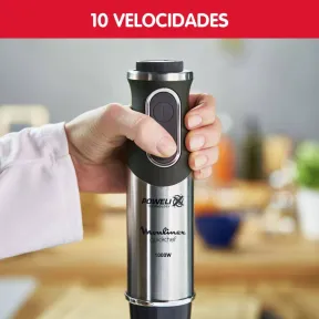 Batidora de Mano Quickchef 1000W, Inox, 3 en 1 y Picadora