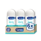 Desodorante Roll-On Sanex Zero% Invisible Pack 6x50ml