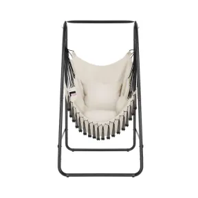 Alison silla colgante beige luxury