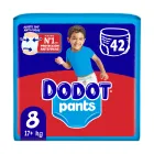 Pañales Dodot Bebé Pants Talla 8, +17 kg, 42 unidades