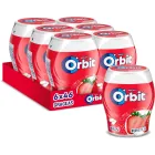 Chicles Orbit Sin Azúcar Fresa - 6 Botes de 46 u.