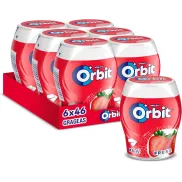 Chicles Orbit Sin Azúcar Fresa - 6 Botes de 46 u.