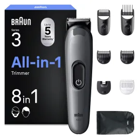 Kit de afeitado 8 en 1 Braun AIO3540, ultrafina y versátil