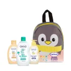 Bebé Nenuco Mochila de Paseo Pingüino, Colonia y Jabón 200ml