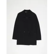Chaqueta negra sastre con pespuntes elegantes