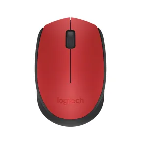 Ratón Inalámbrico Rojo Logitech M171 con Sensor Óptico