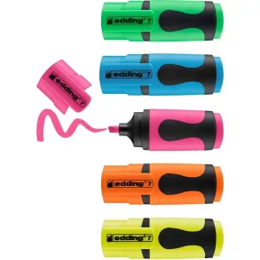 Rotuladores fluorescentes Edding 7 de colores neón - 5 unidades