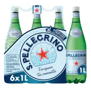 Agua con Gas San Pellegrino 6 botellas de 1L