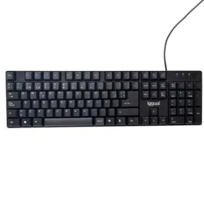 Teclado USB QWERTY negro alámbrico IGGUAL para oficina