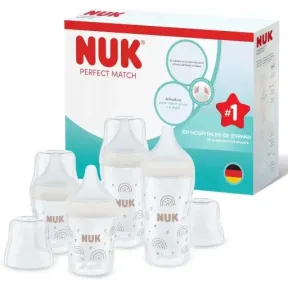 Biberones NUK Perfect Match: Set de 4 unidades