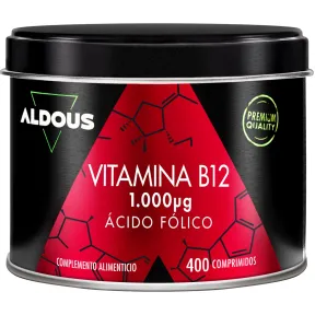 Vitamina B12 1000 mcg y Ácido Fólico 400 mcg - 400 Comprimidos