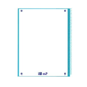 Cuaderno Oxford A4+ cuadrícula 5x5, tapa dura, azul