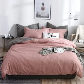 Ropa de cama rosagris 155x200 cm juego completo