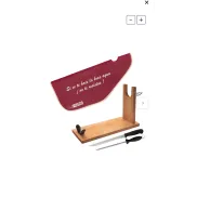 Jamonero de madera con set de cuchillos y funda WELLHOME