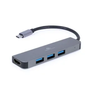 Hub USB 3.2 Gembird 3 puertos HDMI 4K carcasa metálica