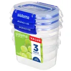 Recipientes KLIP IT PLUS para alimentos, 400 ml, 3 tuppers.