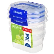 Recipientes KLIP IT PLUS para alimentos, 400 ml, 3 tuppers.