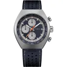 Reloj Timex Legacy 42mm: Cronógrafo Azul y Gris con Piel