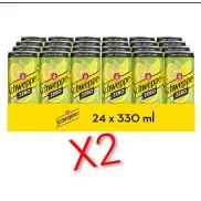 Schweppes Limón Zero 24 latas de 33 cl, 48 unidades total