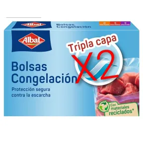 Bolsas de Congelación Albal Surtida 1, 3 y 8 Litros - 45 Unidades
