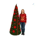 Árbol de Navidad Verde Plegable 180 cm con Decoraciones