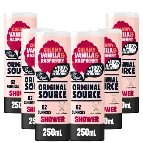 Gel de Ducha Vainilla y Frambuesa, 100% Natural, 250ml