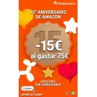 15 € de descuento en compras de 75 € por aniversario Amazon