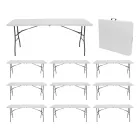 10 Mesas Rectangulares Plegables Thinia Home para Catering