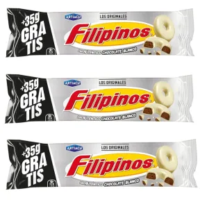 Artiach Filipinos Blanco Chocolate 3 x 93+35g [1€ Unidad]