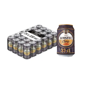 Pack de Latas Amstel Oro Cerveza Tostada, 24 x 33cl
