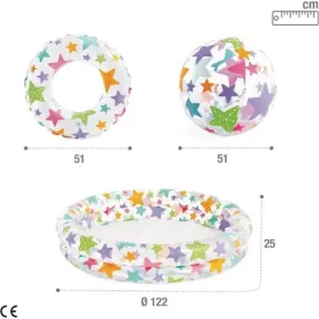 Flotador, Piscina y Pelota Intex para Verano Divertido