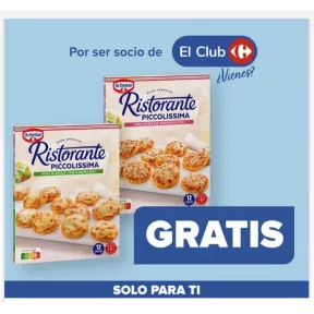 12 Mini Pizzas Piccolissima Dr. Oetker GRATIS sin compra mínima