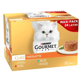 Tartalette Gourmet Gold Comida húmeda para Gato 96x85g