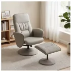 Sillón Relax Reclinable Giratorio 360° con Reposapiés y Brazo