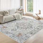 Alfombra Antideslizante 120x170CM Lavable para Salón CHOSHOME
