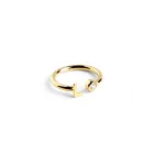 Anillo de Oro Personalizado Letter Diamond para Mujer