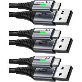 Cable USB C a A INIU, Rápido, 3 Piezas (2m, 2m, 0.5m)